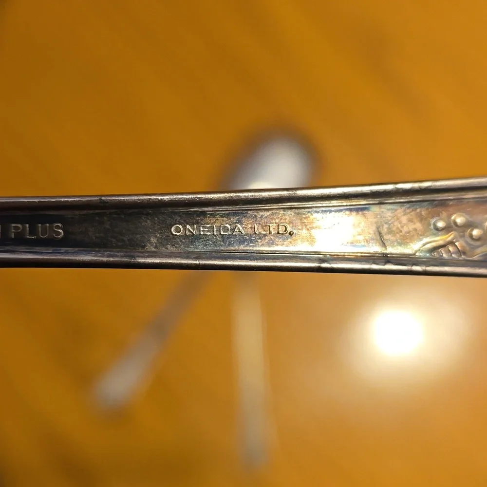 VTG WM A Rogers A1 Plus Oneida Ltd 1936 Meadowbrook 3 Piece Silver Serving Set